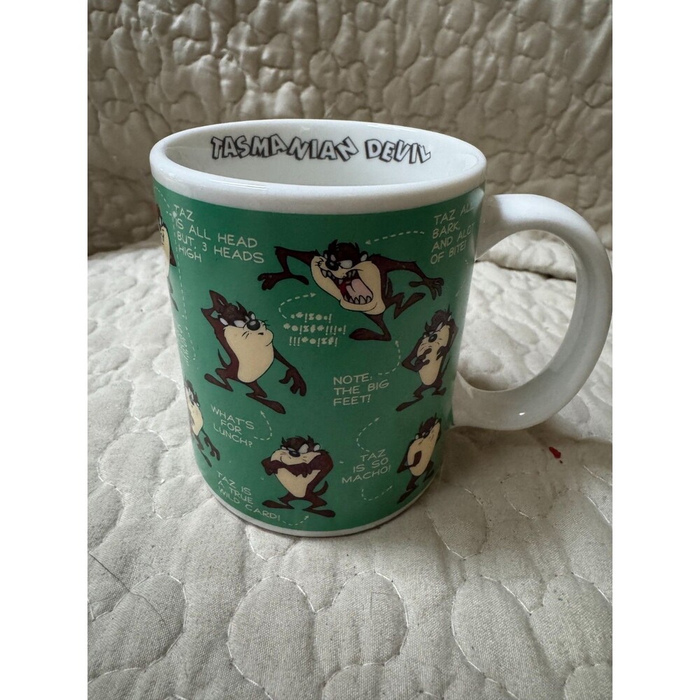 1994 Tasmanian Devil Taz Coffee Mug Warner Bros Studio Store Looney Tunes